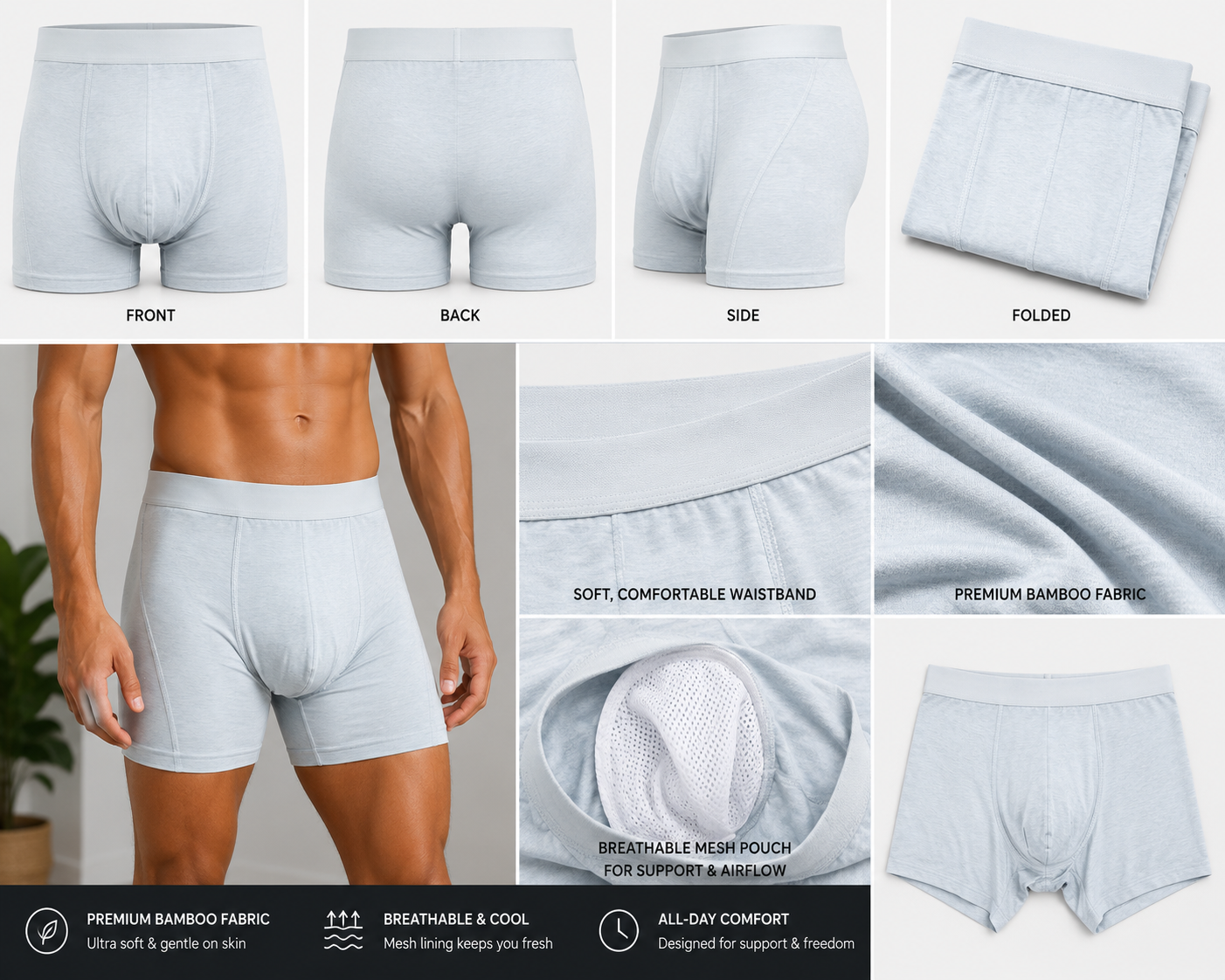Mens Premium Bamboo Underwear